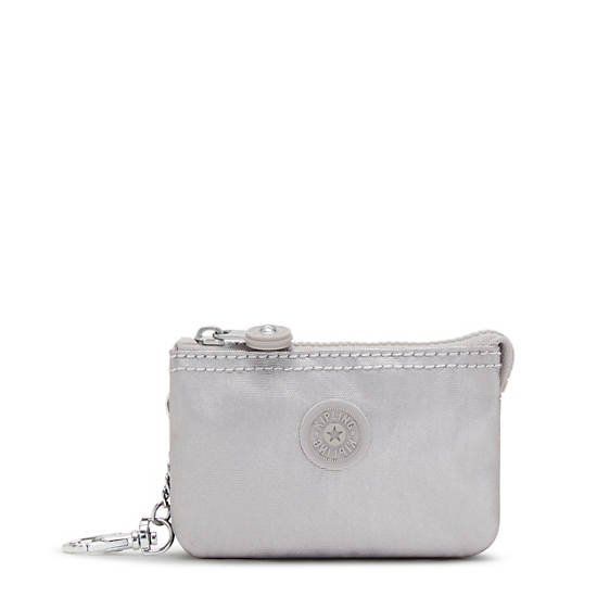 Kipling Creativity Mini Metallic Pouch Keychain Tassen Zilver | België 1114WN